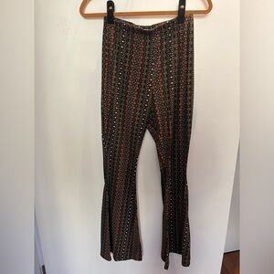Hopely Patterned Elastic Flare Pant